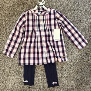 Kensie Kids Plaid Set - Pink and Blue